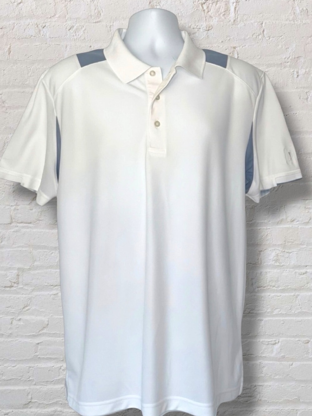 PGA TOUR White & Blue Golf Polo Shirt XL